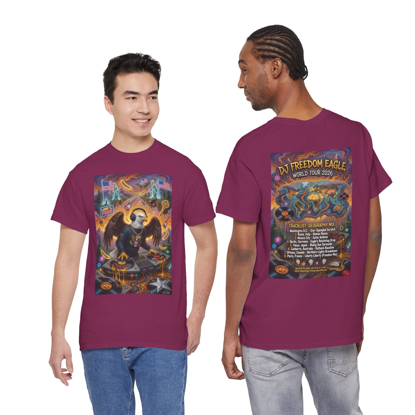 DJ Freedom Eagle World Tour - Narciza Unisex T-shirt