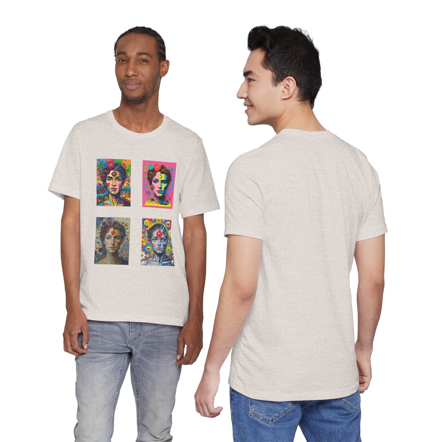 Fluid Art Faces - Unisex NARCIZA Tee