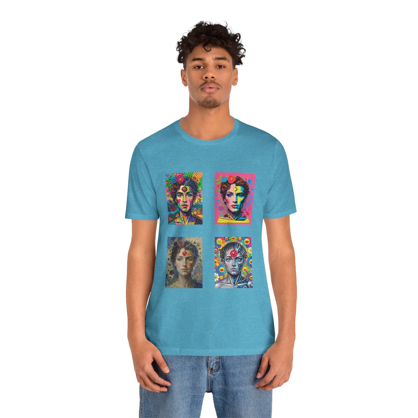 Fluid Art Faces - Unisex NARCIZA Tee