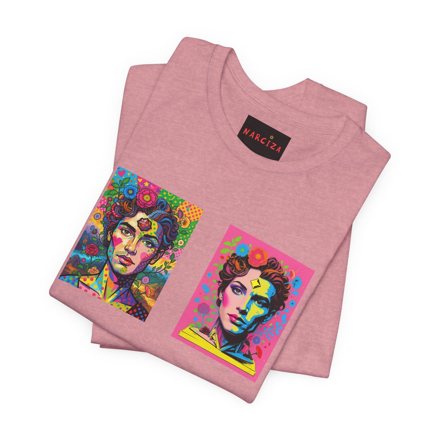 Fluid Art Faces - Unisex NARCIZA Tee
