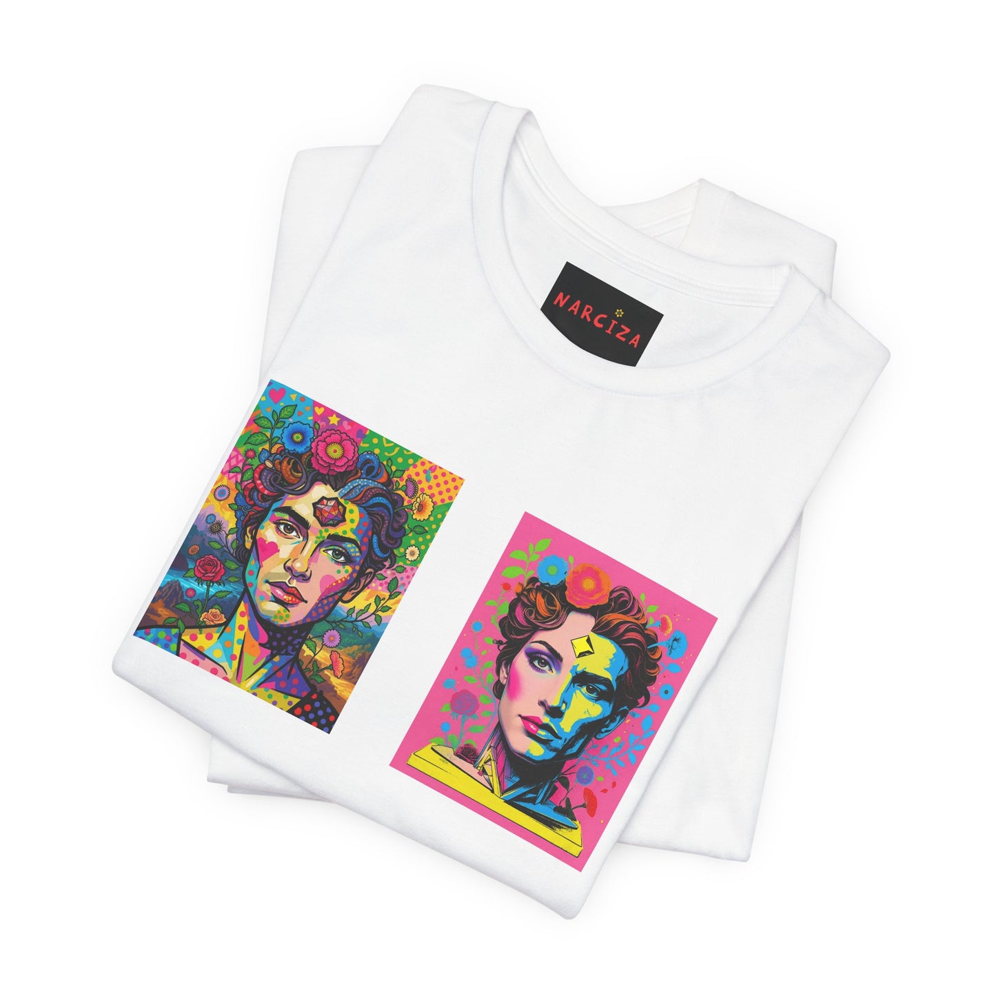Fluid Art Faces - Unisex NARCIZA Tee