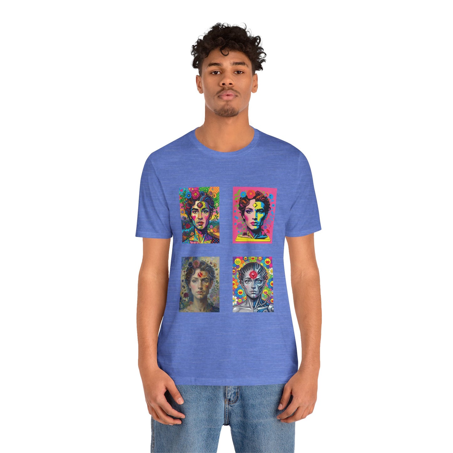 Fluid Art Faces - Unisex NARCIZA Tee