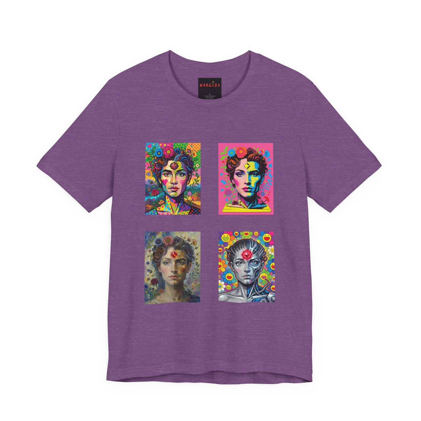 Fluid Art Faces - Unisex NARCIZA Tee