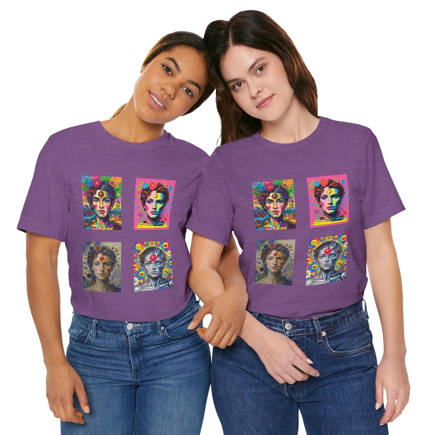 Fluid Art Faces - Unisex NARCIZA Tee