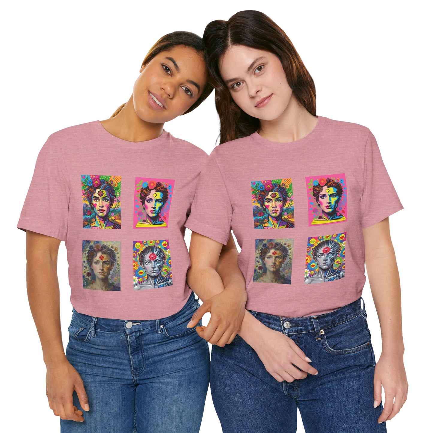 Fluid Art Faces - Unisex NARCIZA Tee