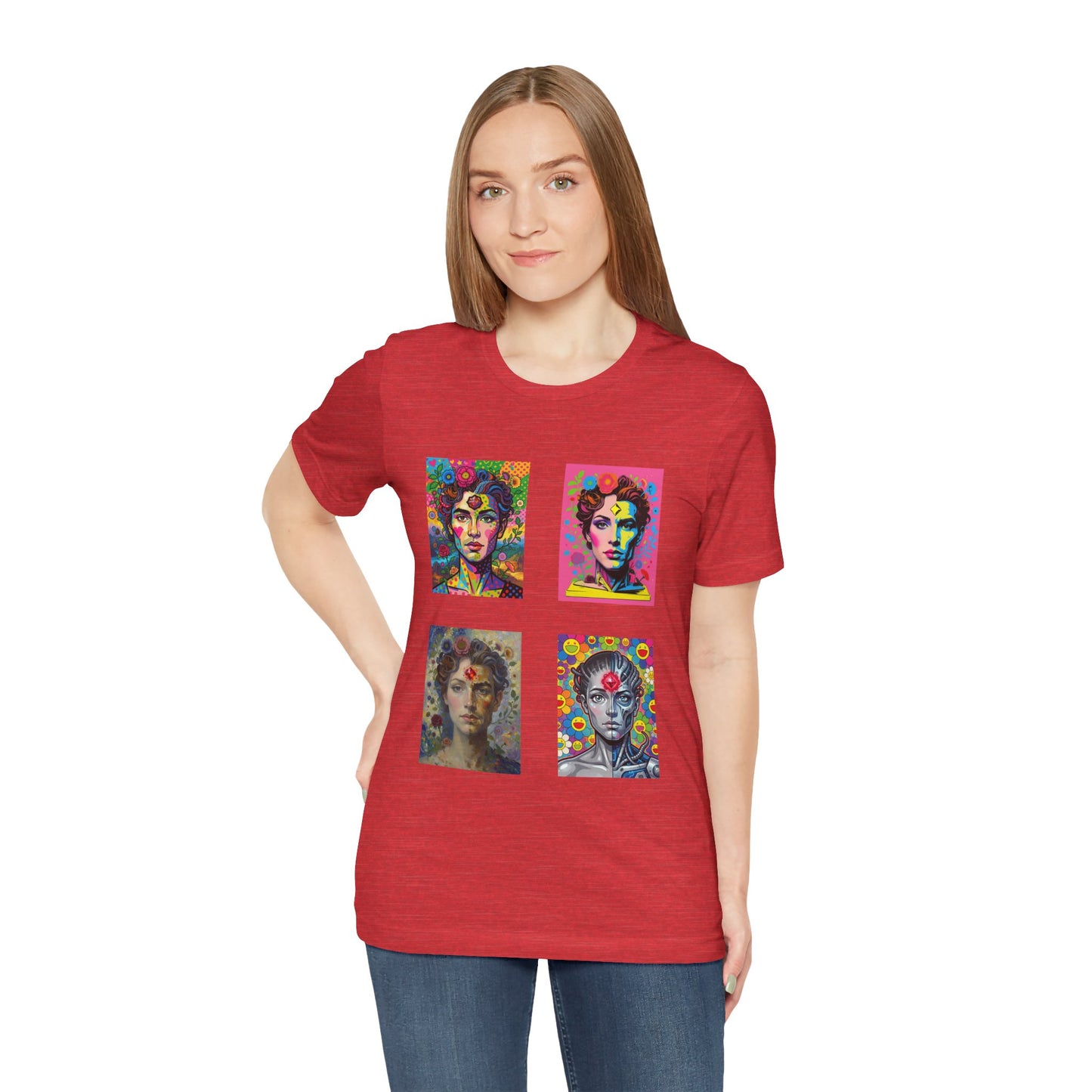 Fluid Art Faces - Unisex NARCIZA Tee