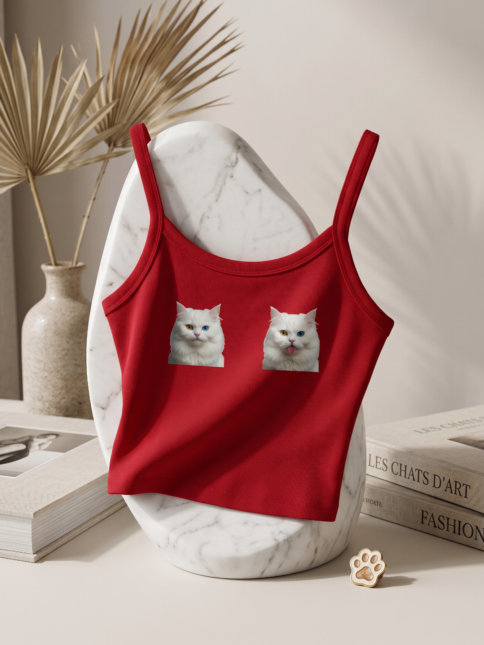 Two Moods Cat - Narciza Spaghetti Strap Tank Top
