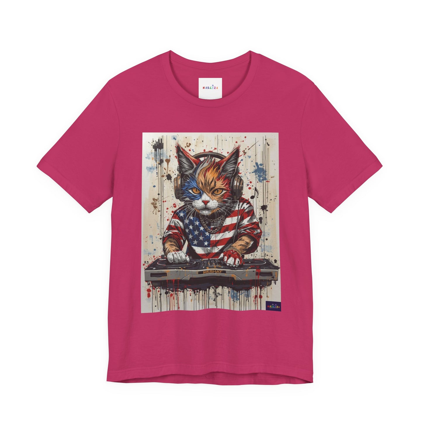 Scratch Cat DJ  — Narciza Unisex T‑Shirt