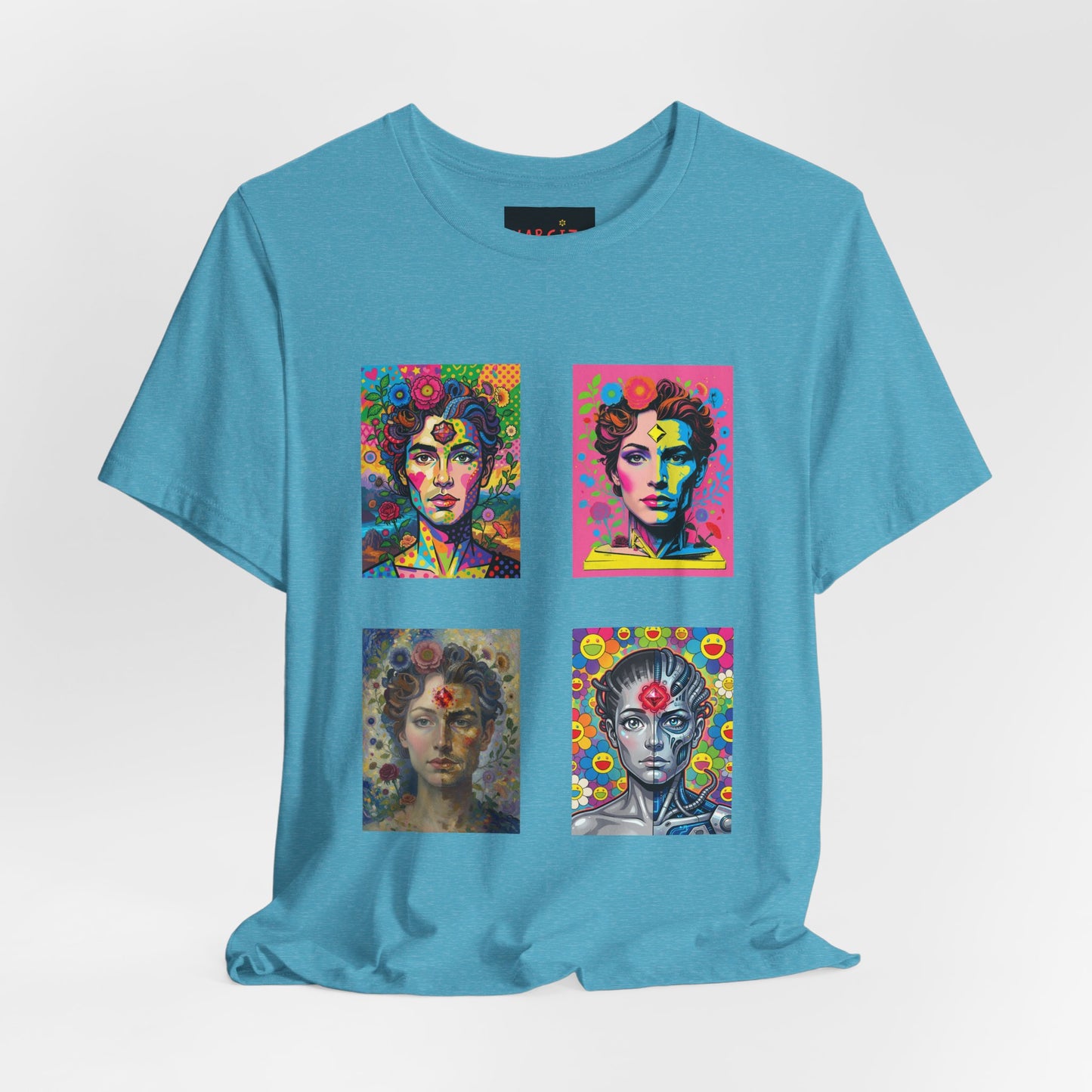 Fluid Art Faces - Unisex NARCIZA Tee
