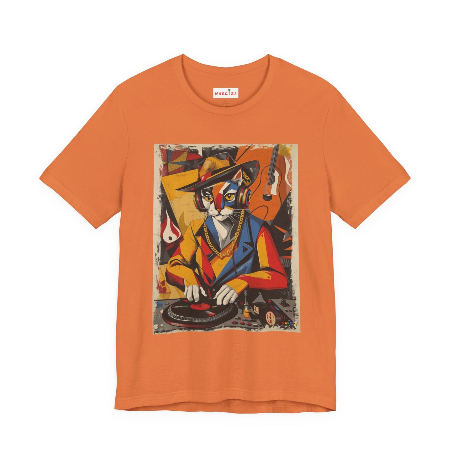 Cubist Cat DJ - Narciza Unisex Tee