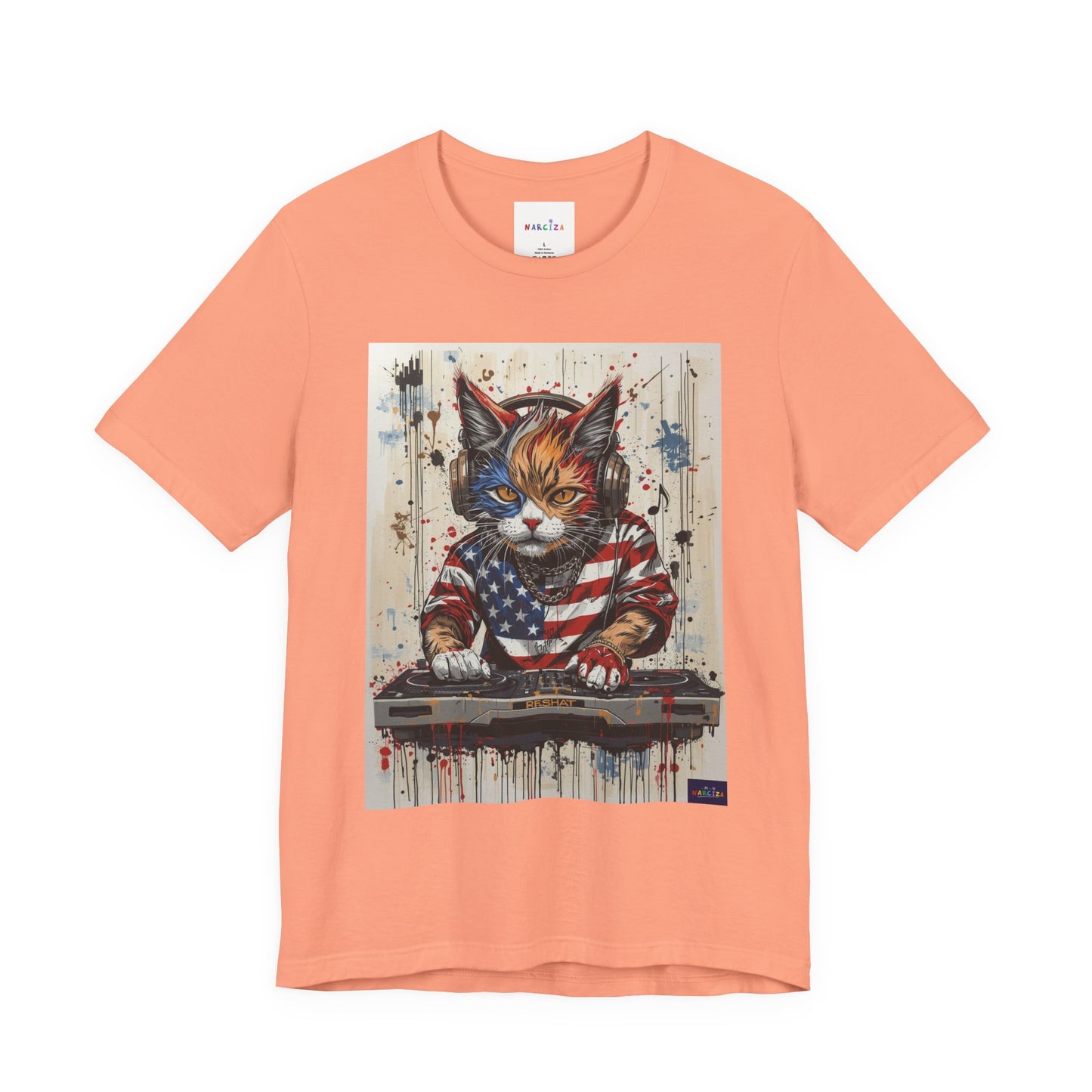 Scratch Cat DJ  — Narciza Unisex T‑Shirt