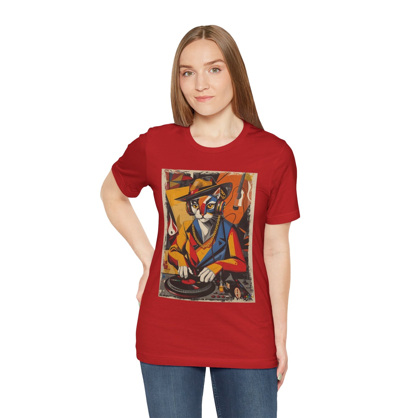 Cubist Cat DJ - Narciza Unisex Tee