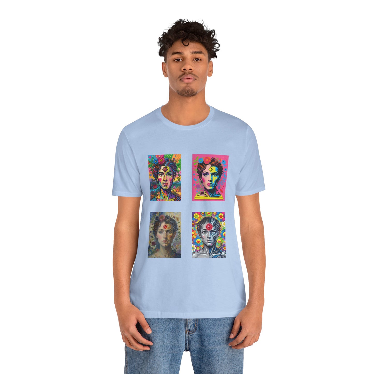 Fluid Art Faces - Unisex NARCIZA Tee