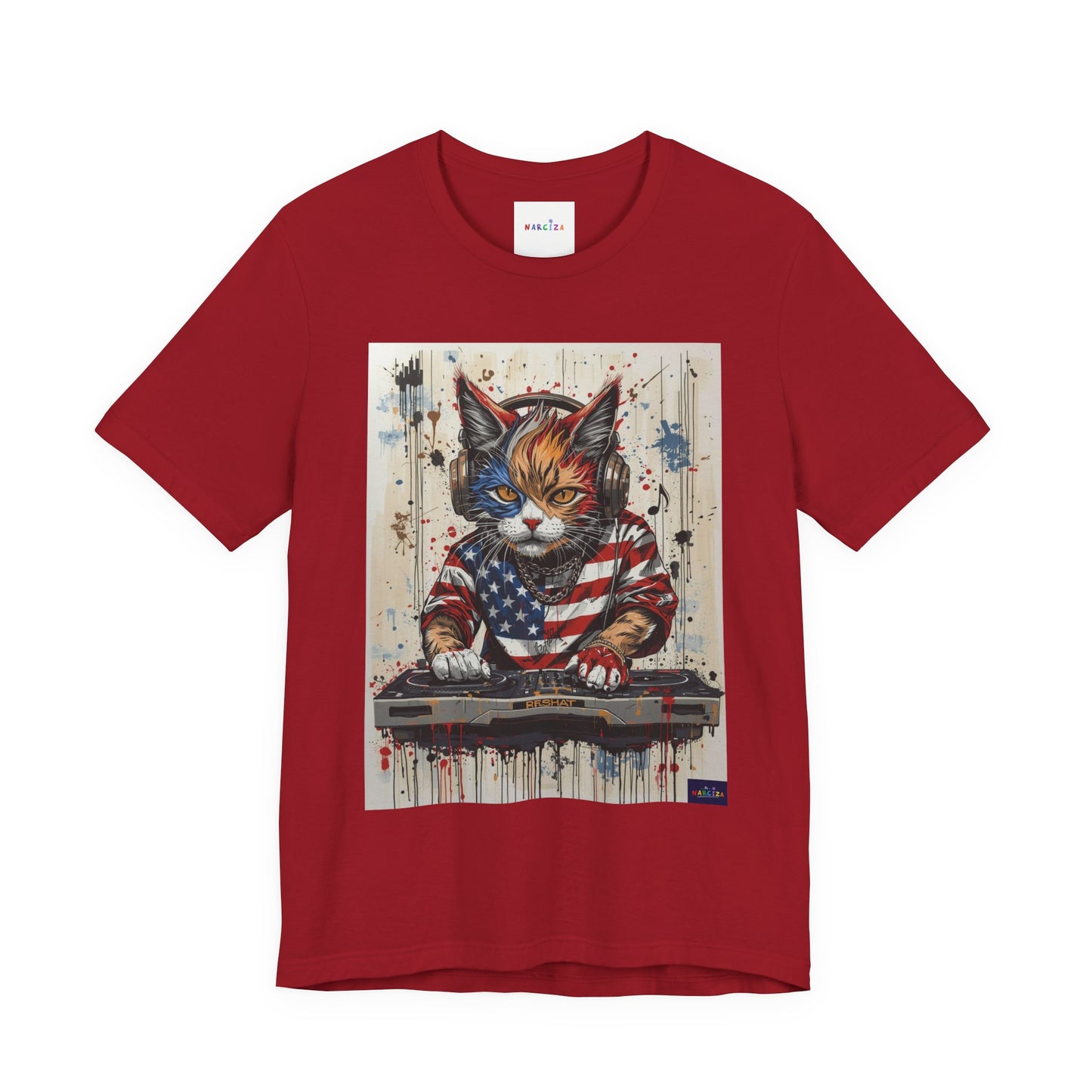 Scratch Cat DJ  — Narciza Unisex T‑Shirt