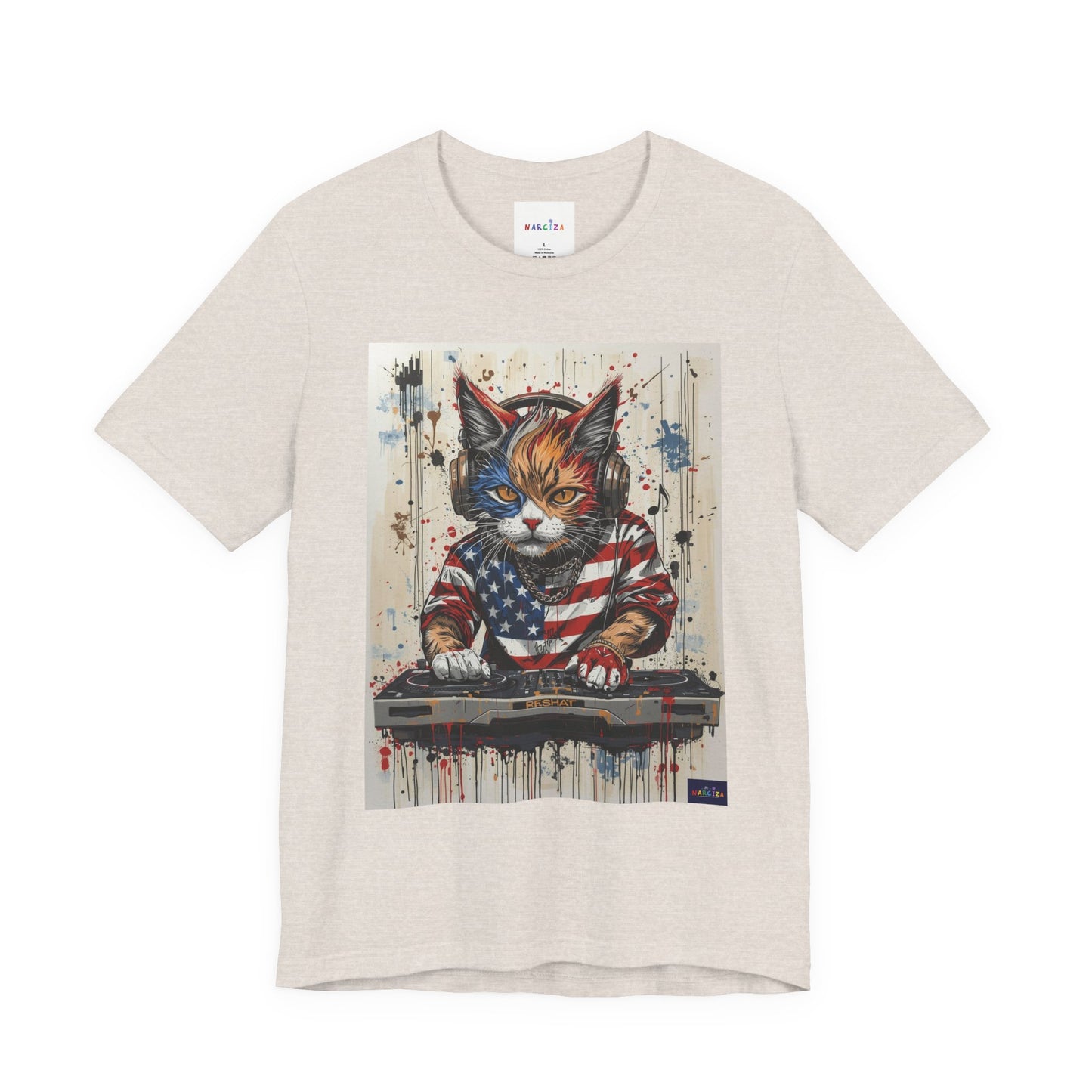 Scratch Cat DJ  — Narciza Unisex T‑Shirt