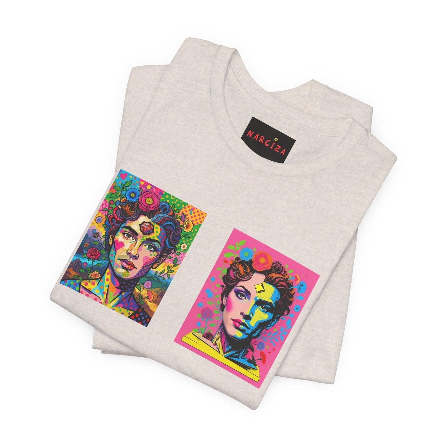 Fluid Art Faces - Unisex NARCIZA Tee