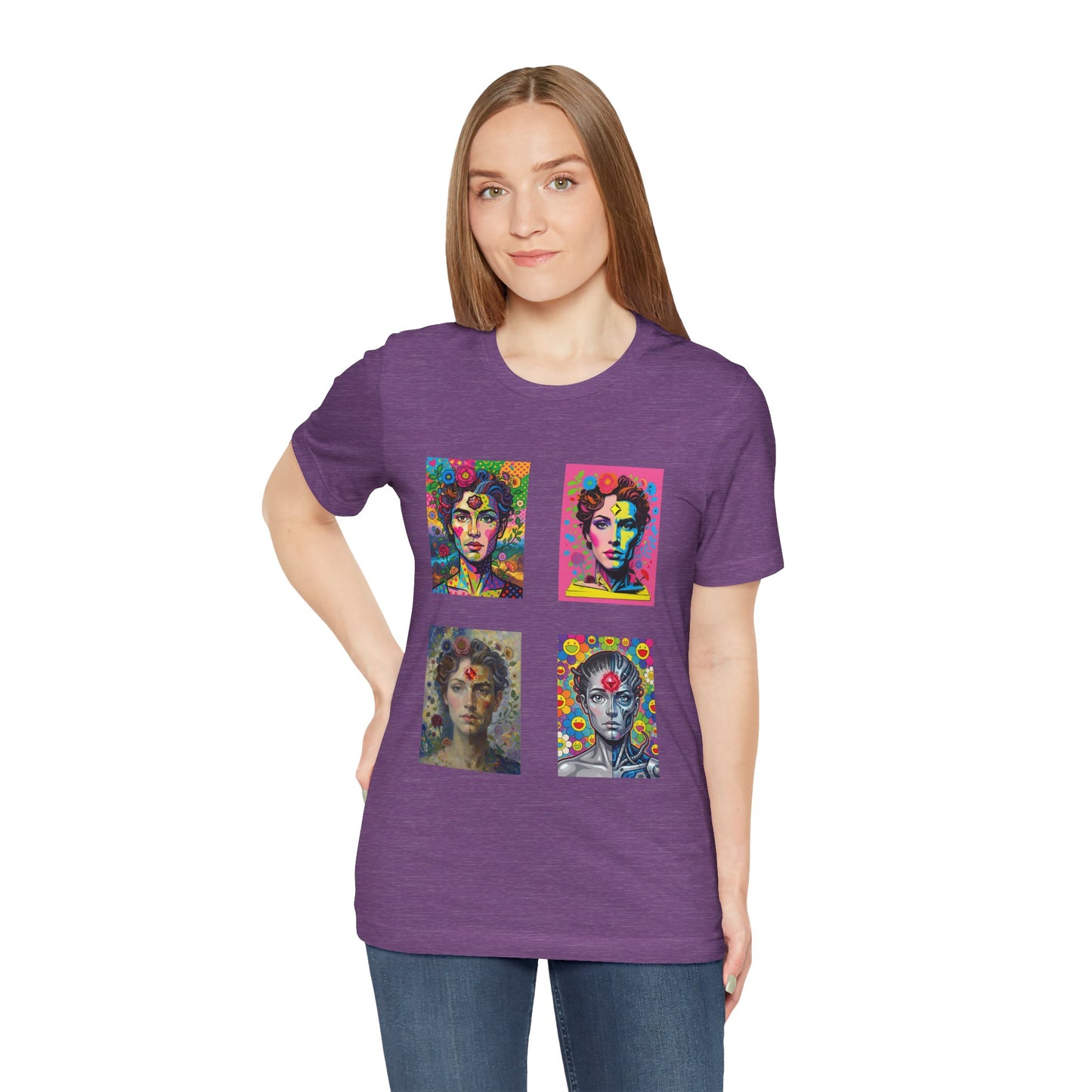 Fluid Art Faces - Unisex NARCIZA Tee