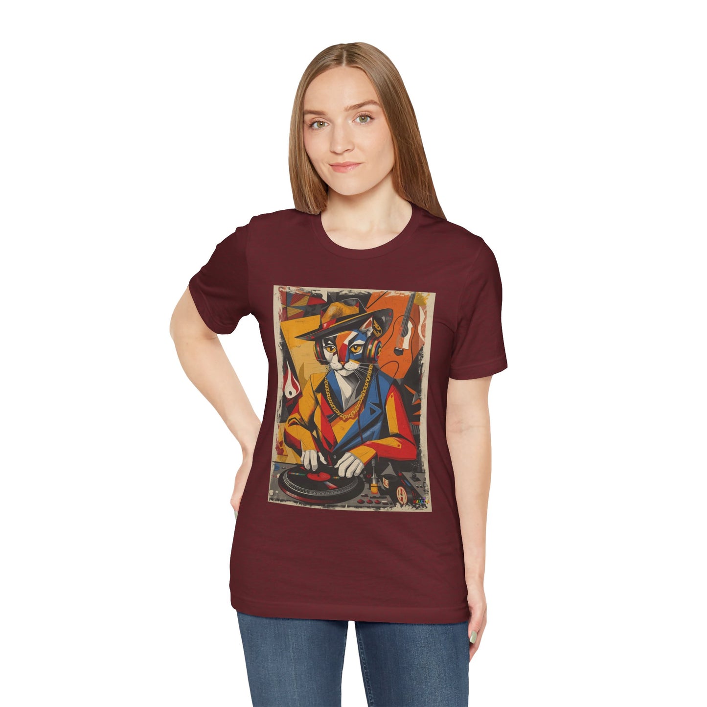 Cubist Cat DJ - Narciza Unisex Tee