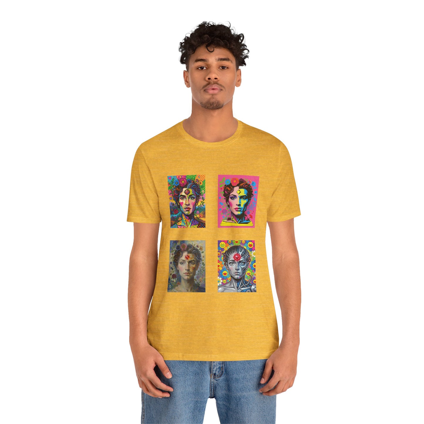 Fluid Art Faces - Unisex NARCIZA Tee