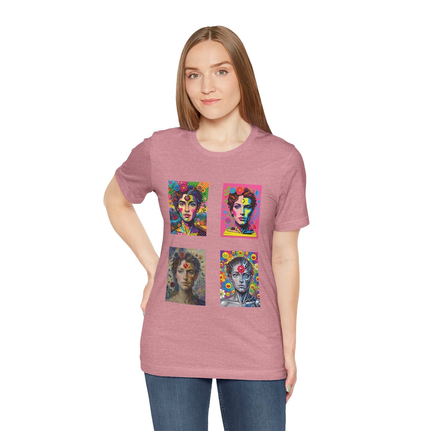 Fluid Art Faces - Unisex NARCIZA Tee