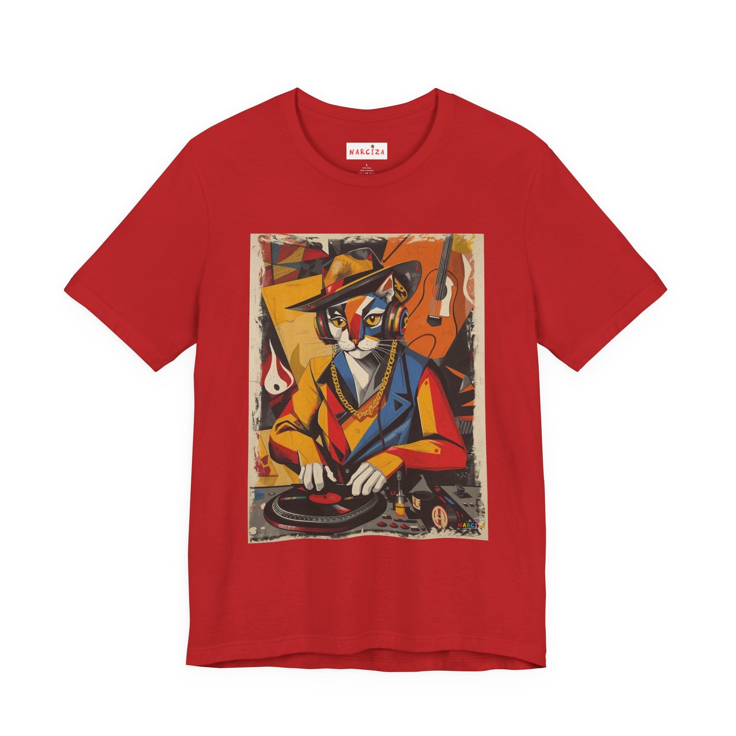 Cubist Cat DJ - Narciza Unisex Tee