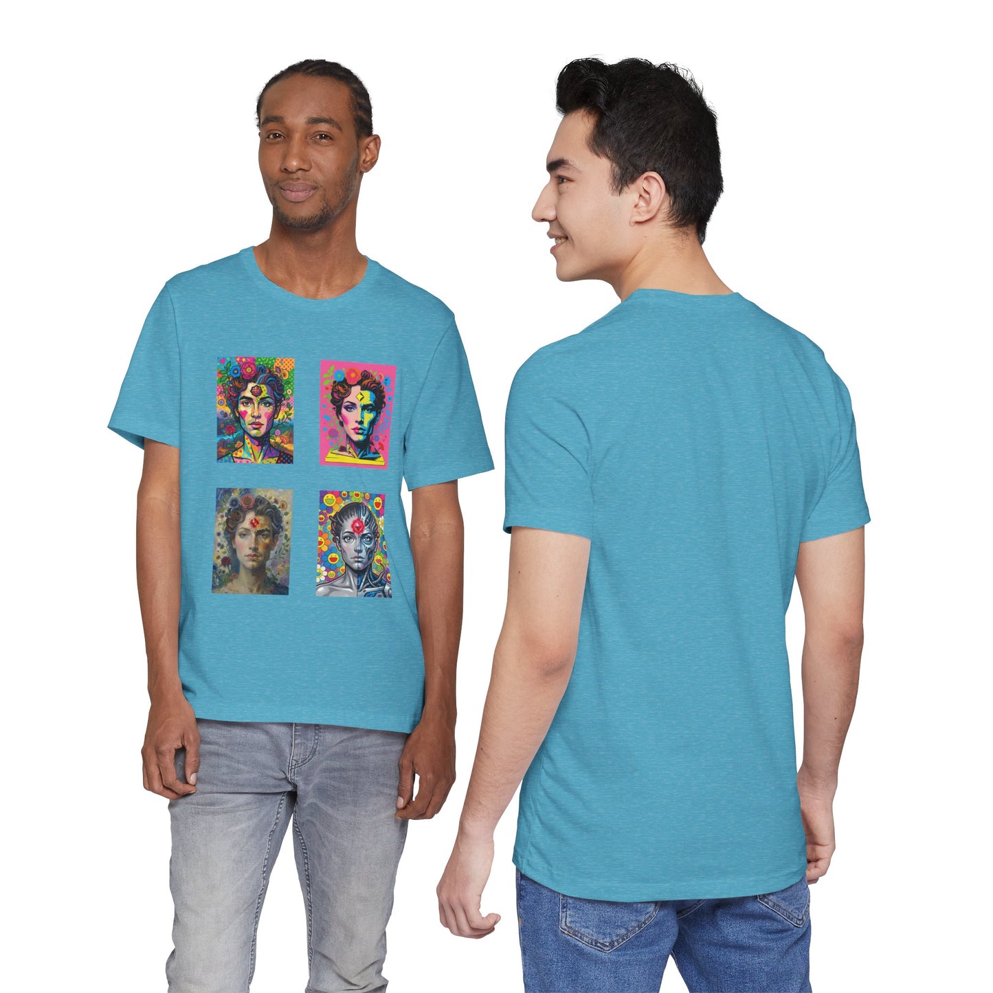 Fluid Art Faces - Unisex NARCIZA Tee