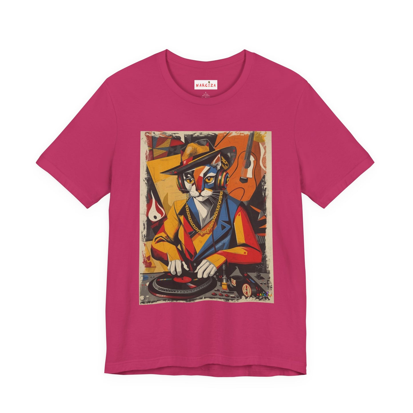 Cubist Cat DJ - Narciza Unisex Tee