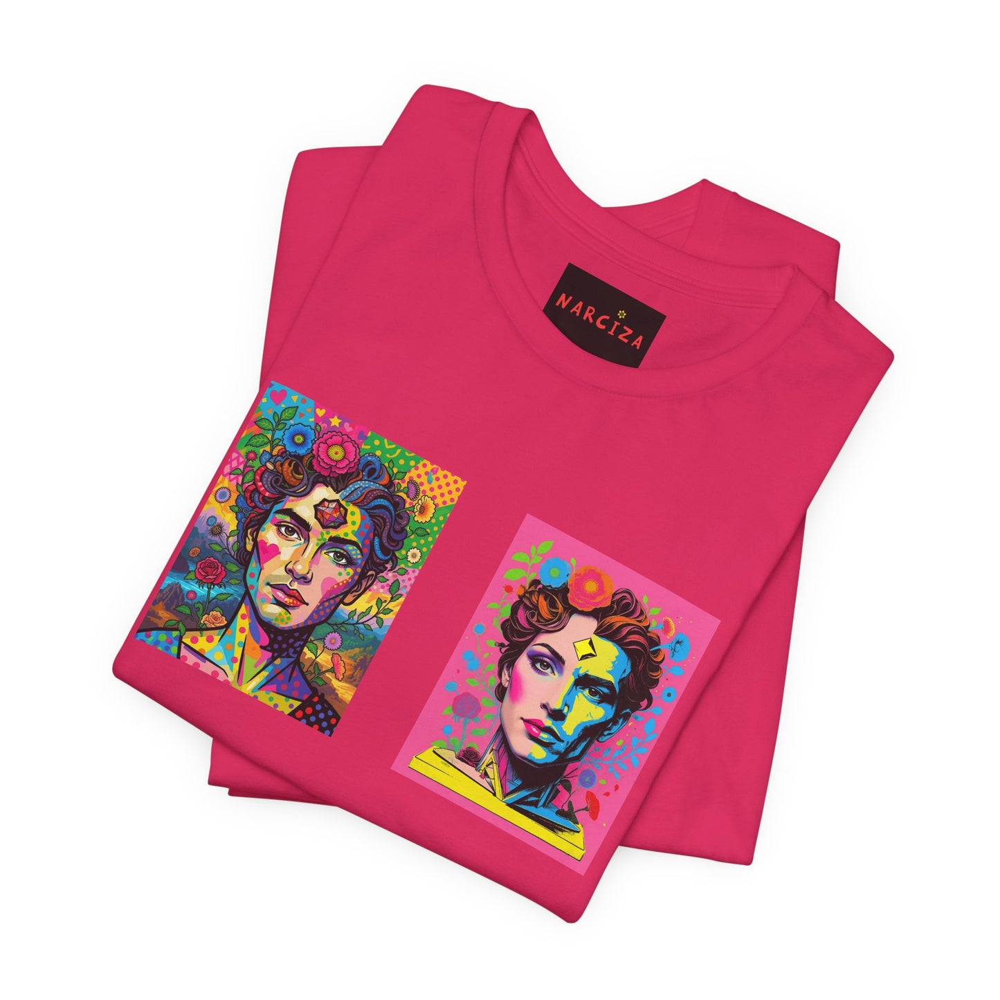 Fluid Art Faces - Unisex NARCIZA Tee