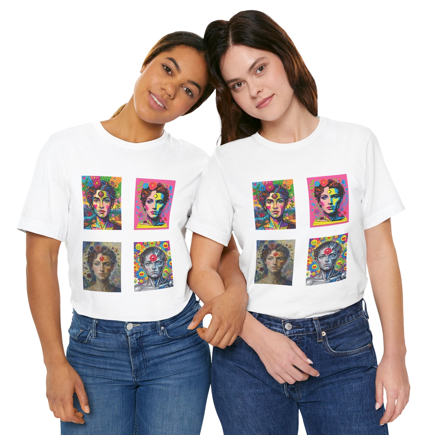 Fluid Art Faces - Unisex NARCIZA Tee