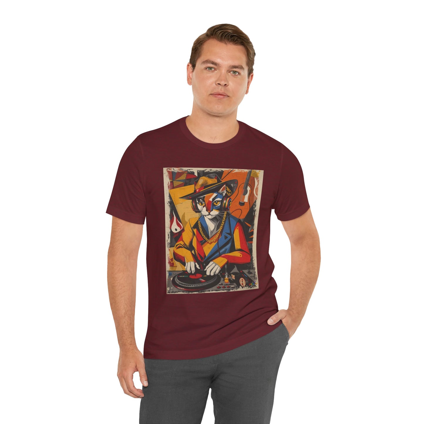 Cubist Cat DJ - Narciza Unisex Tee