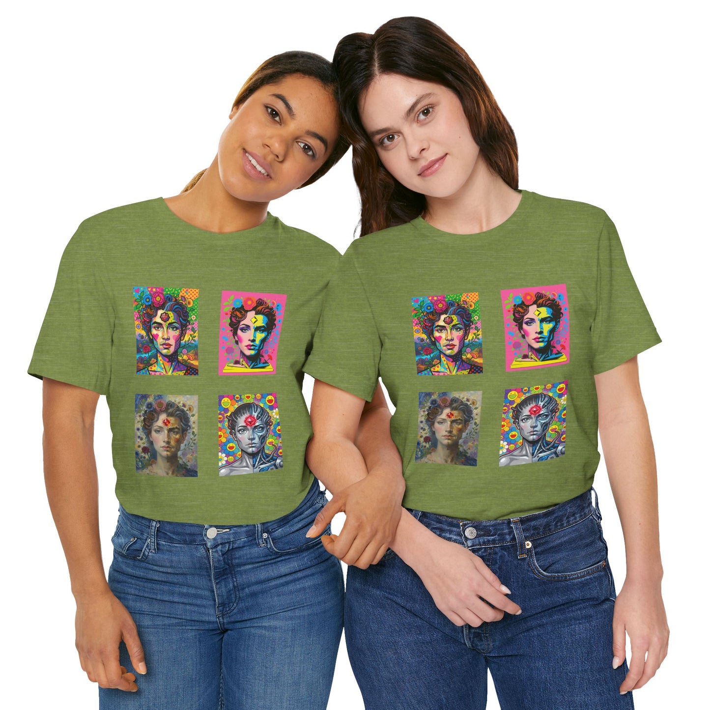 Fluid Art Faces - Unisex NARCIZA Tee