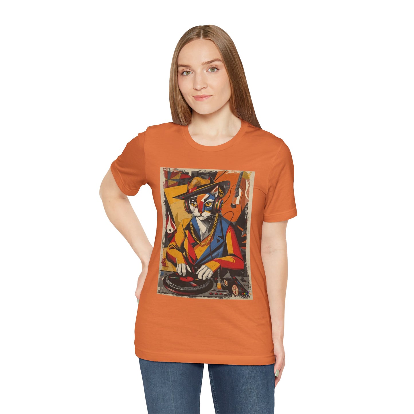 Cubist Cat DJ - Narciza Unisex Tee