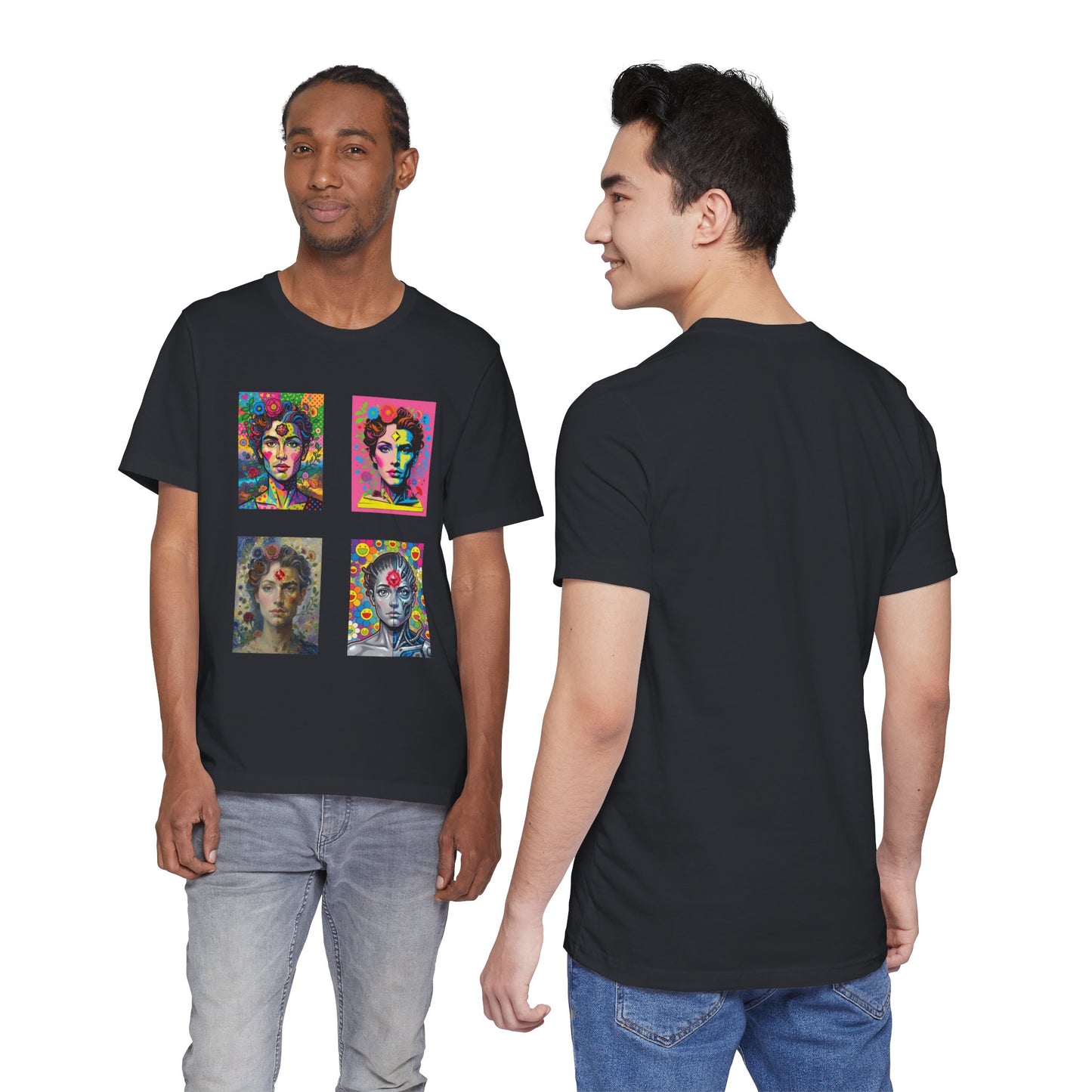 Fluid Art Faces - Unisex NARCIZA Tee