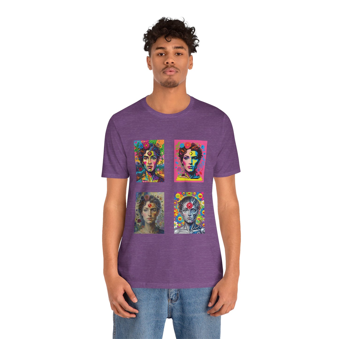 Fluid Art Faces - Unisex NARCIZA Tee