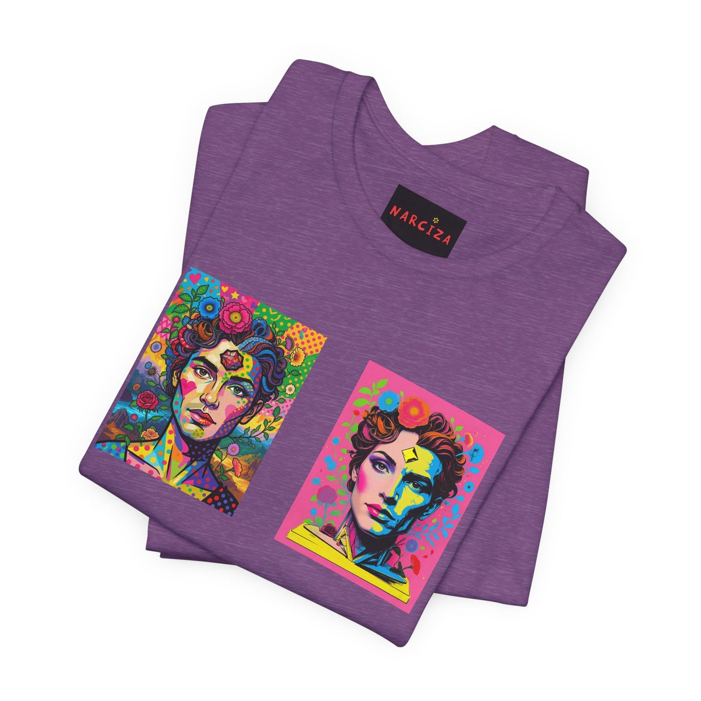 Fluid Art Faces - Unisex NARCIZA Tee