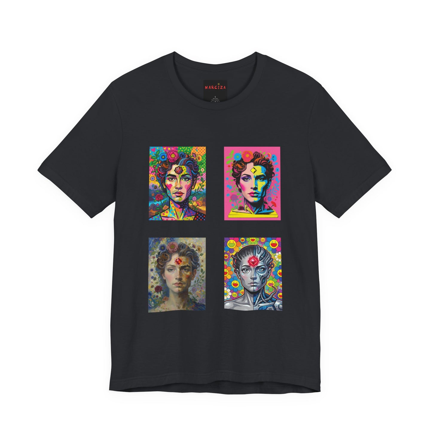 Fluid Art Faces - Unisex NARCIZA Tee