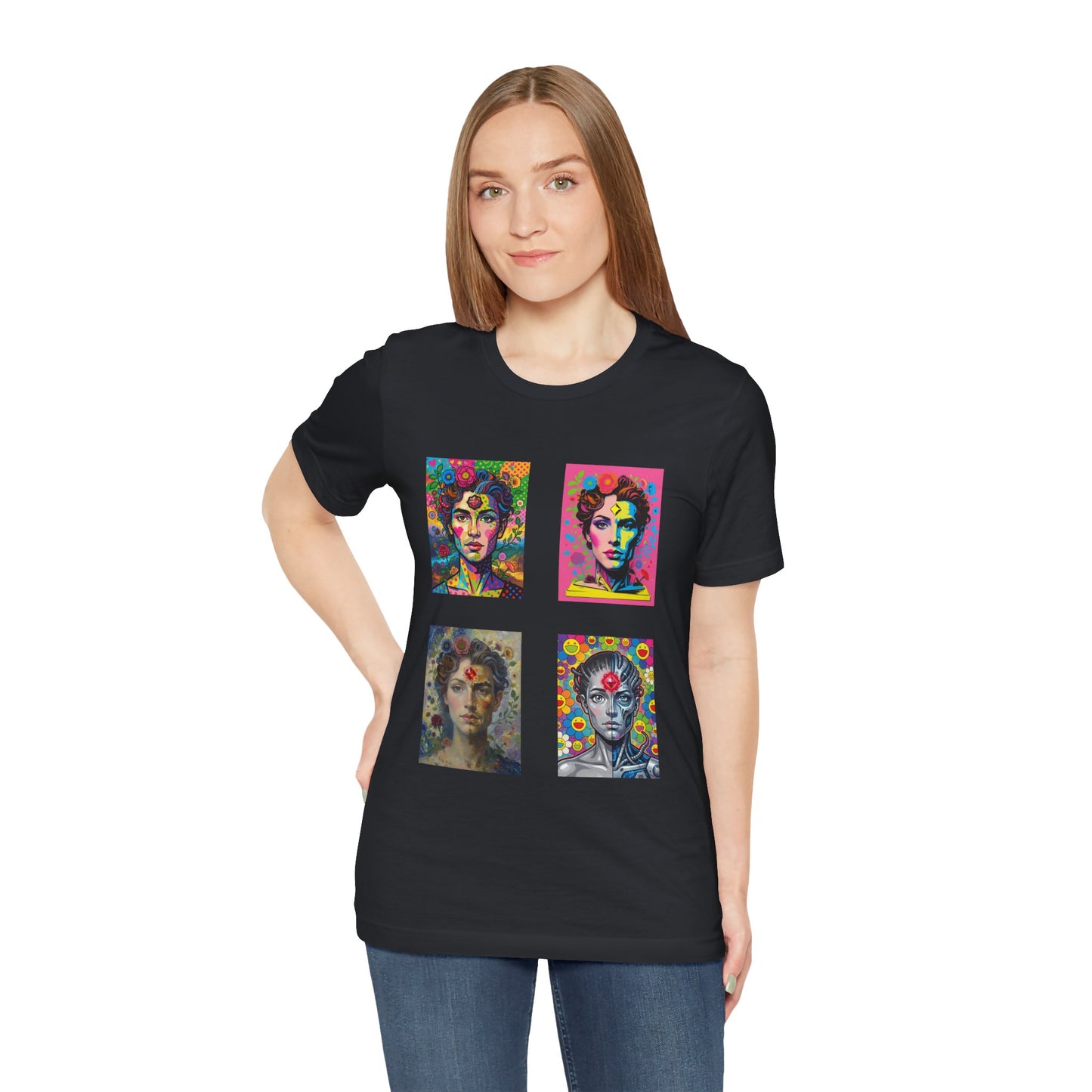 Fluid Art Faces - Unisex NARCIZA Tee