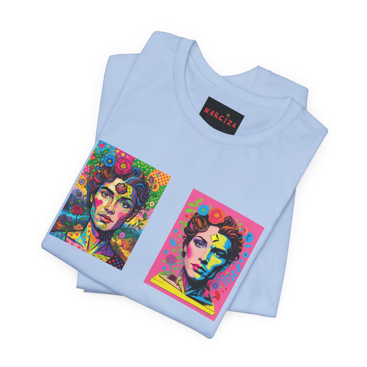 Fluid Art Faces - Unisex NARCIZA Tee