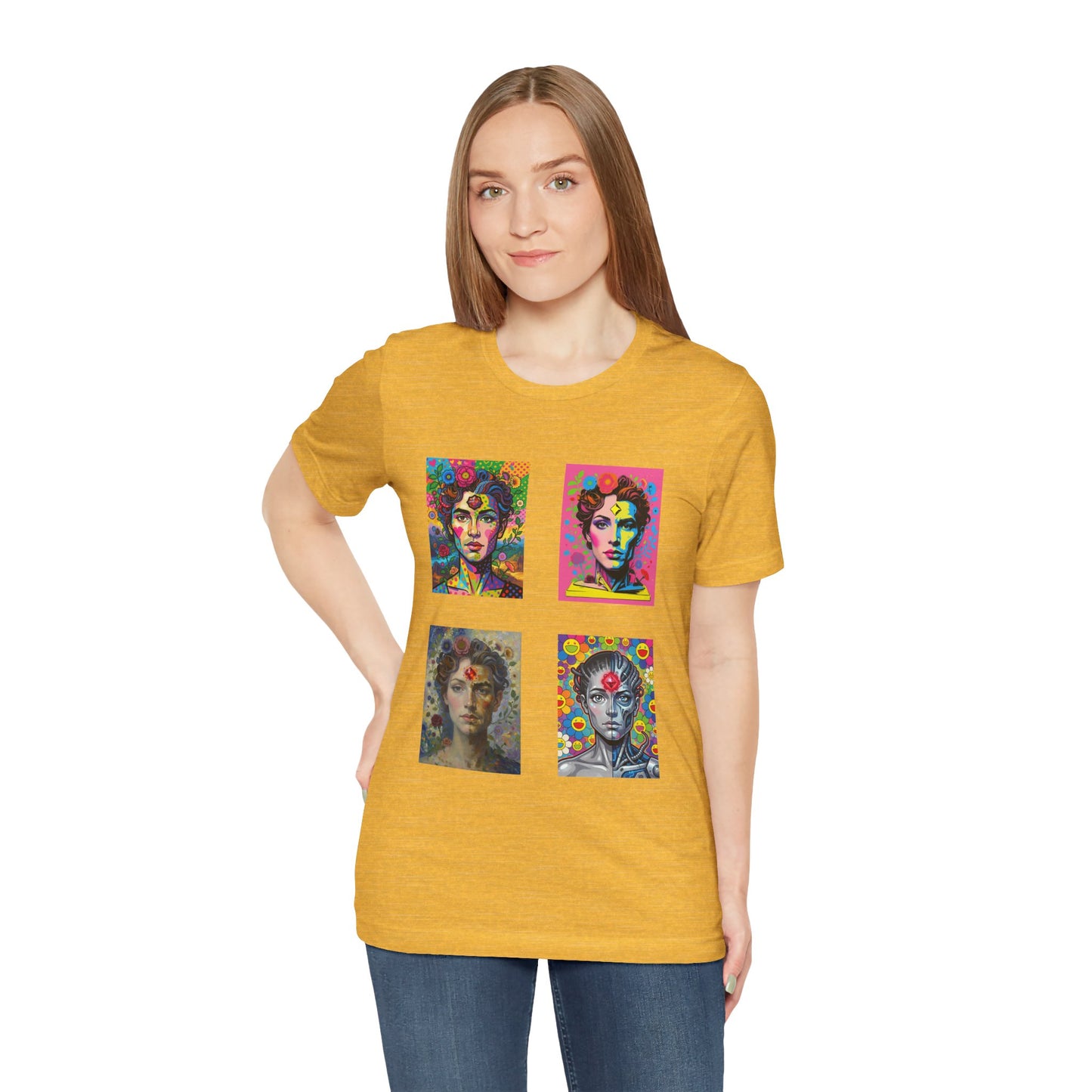 Fluid Art Faces - Unisex NARCIZA Tee