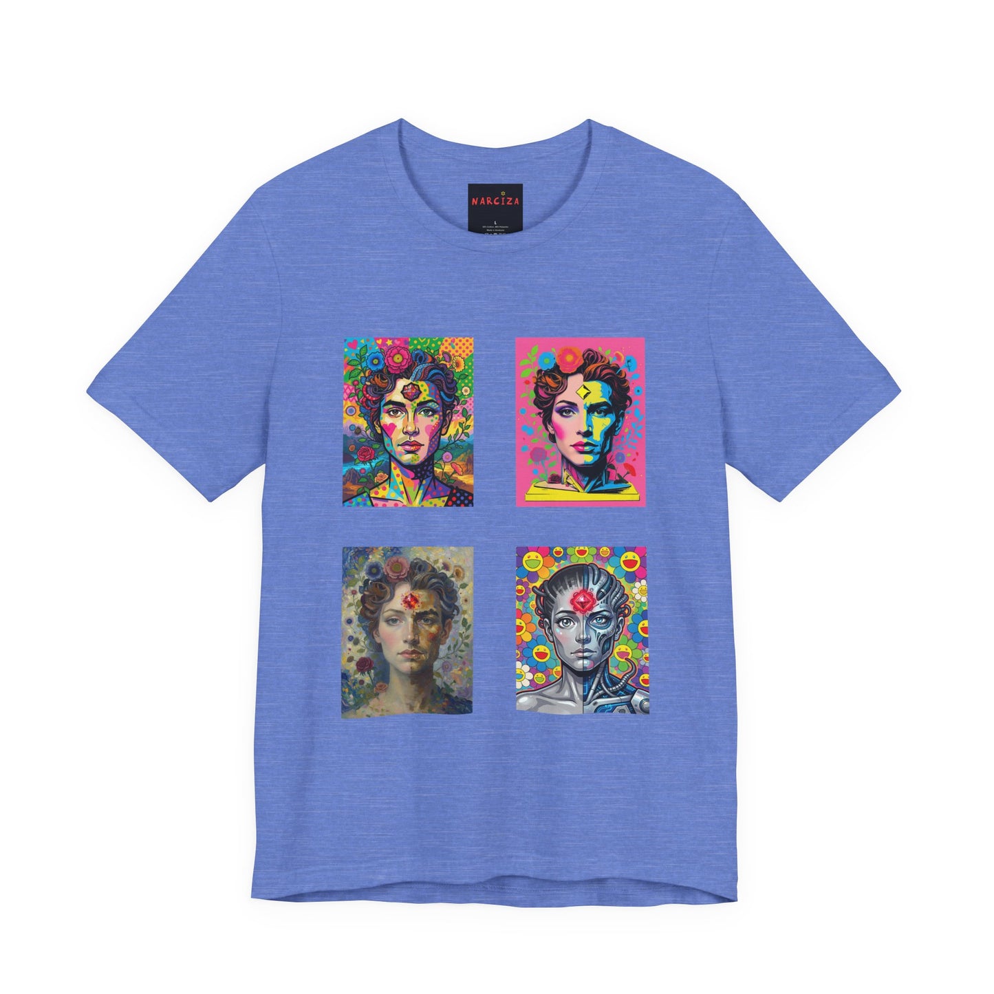 Fluid Art Faces - Unisex NARCIZA Tee