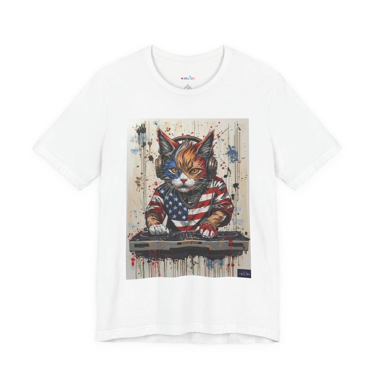 Scratch Cat DJ  — Narciza Unisex T‑Shirt