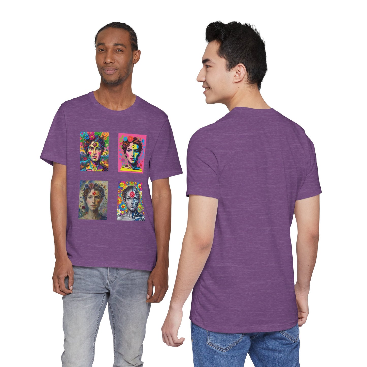 Fluid Art Faces - Unisex NARCIZA Tee
