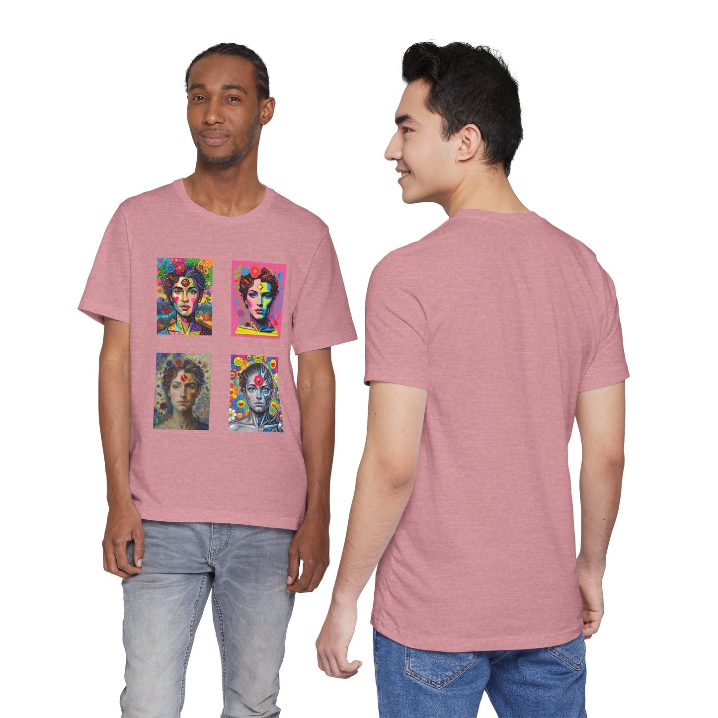 Fluid Art Faces - Unisex NARCIZA Tee