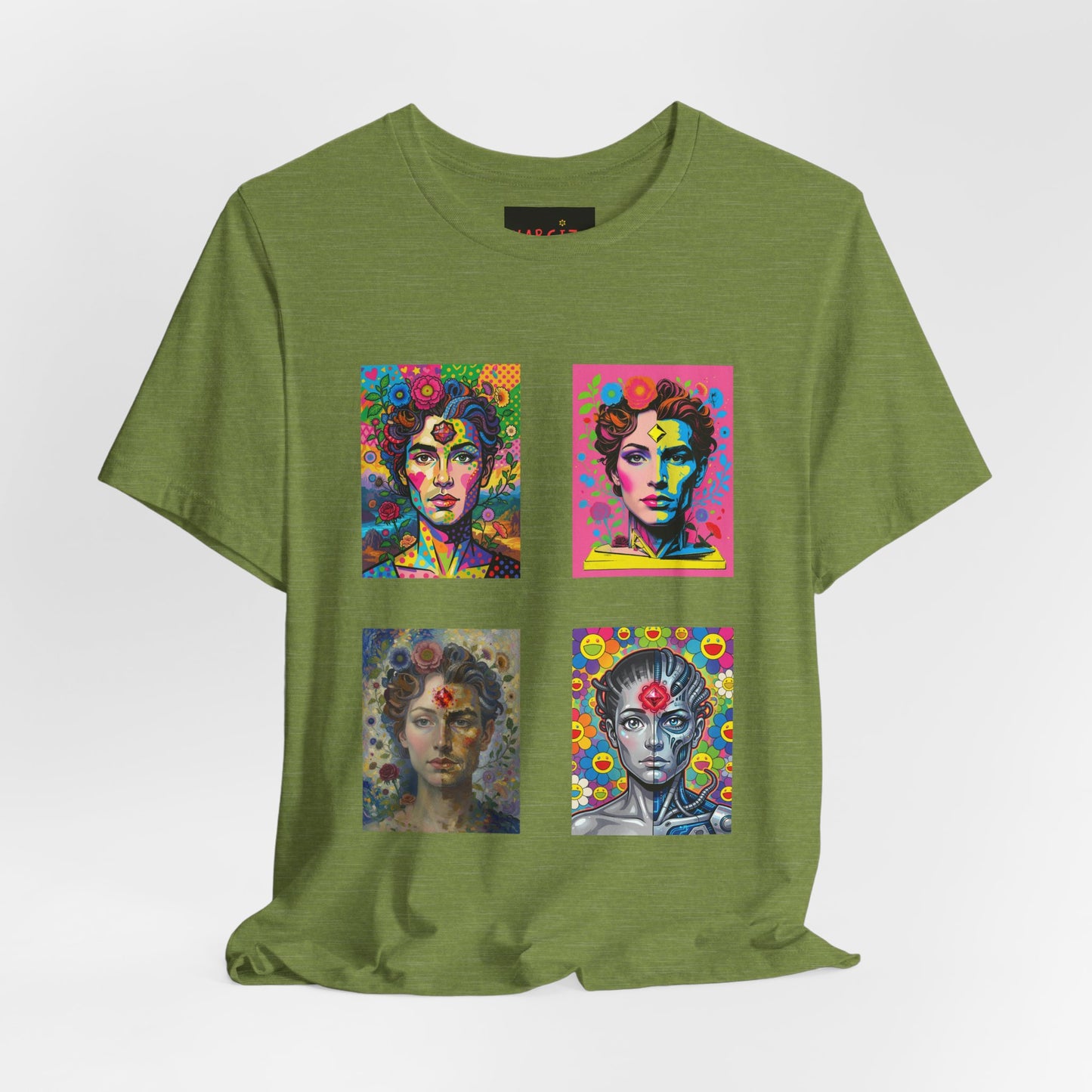 Fluid Art Faces - Unisex NARCIZA Tee