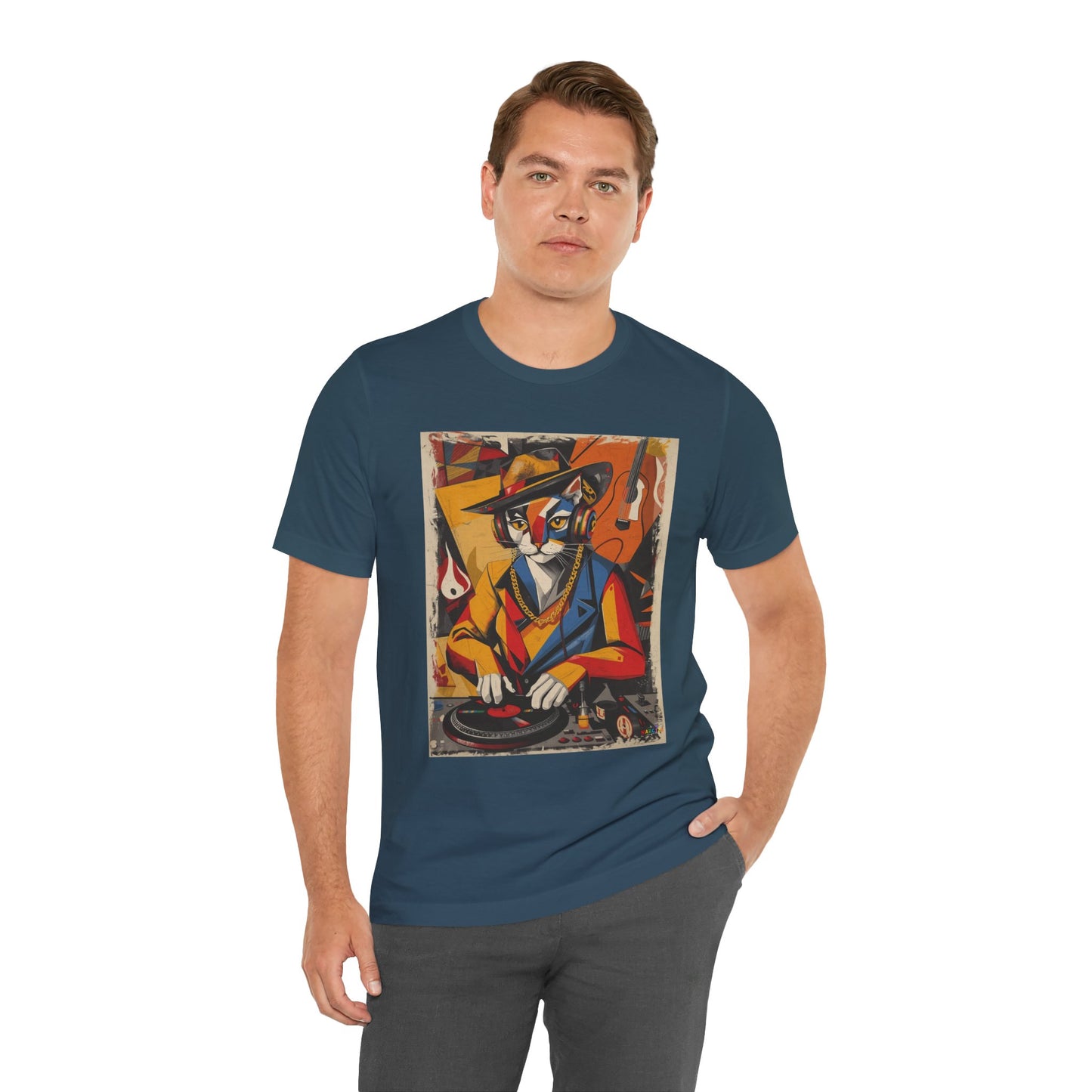 Cubist Cat DJ - Narciza Unisex Tee