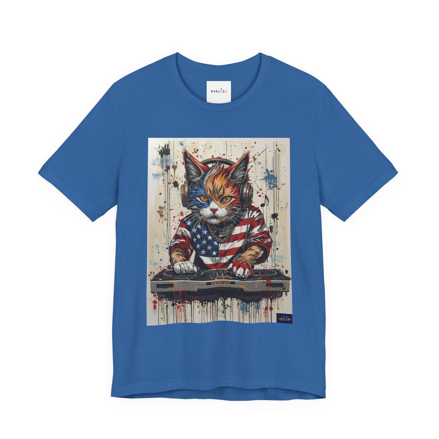 Scratch Cat DJ  — Narciza Unisex T‑Shirt