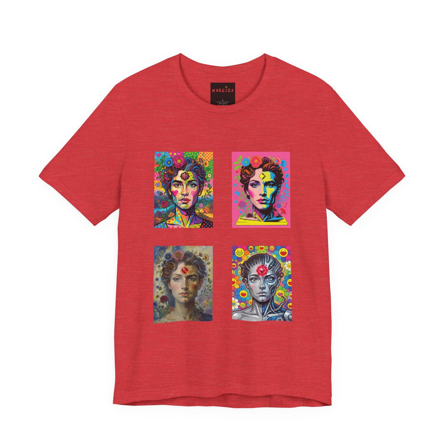 Fluid Art Faces - Unisex NARCIZA Tee