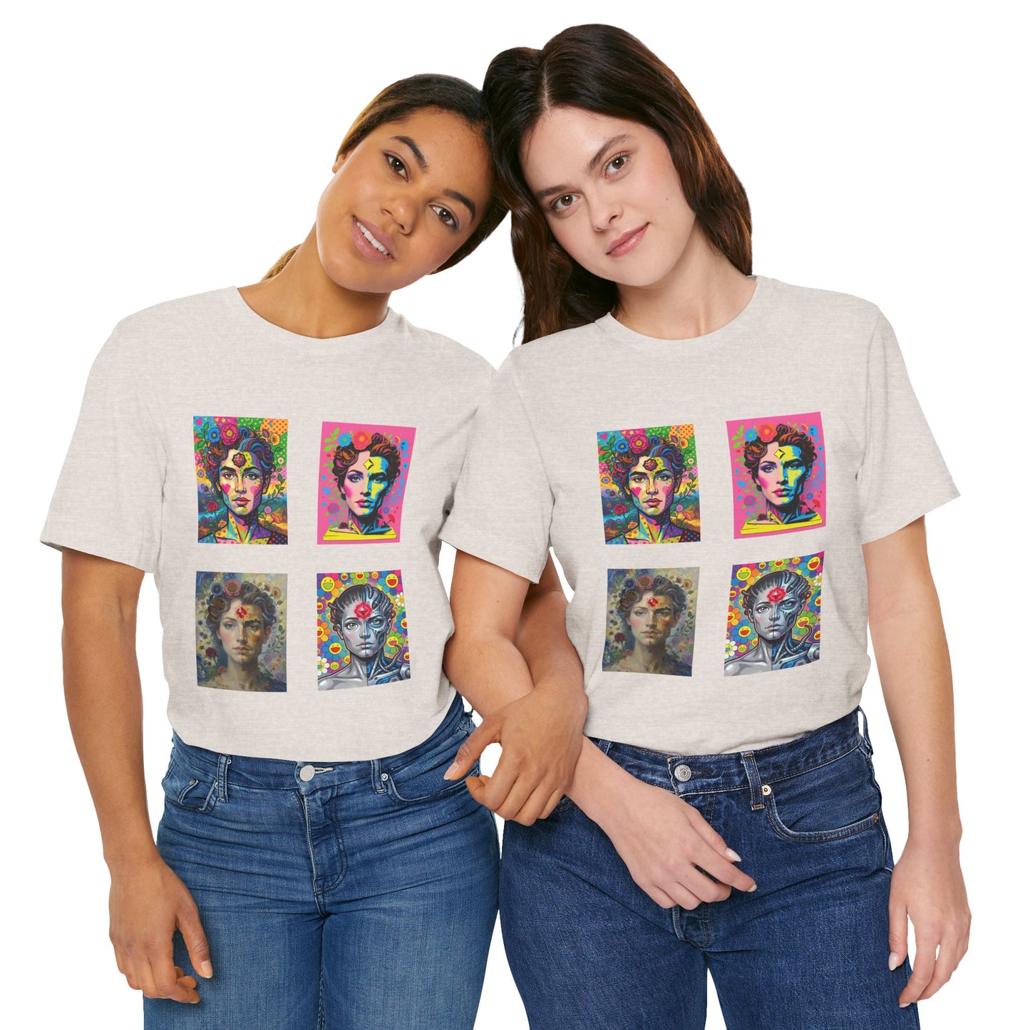 Fluid Art Faces - Unisex NARCIZA Tee