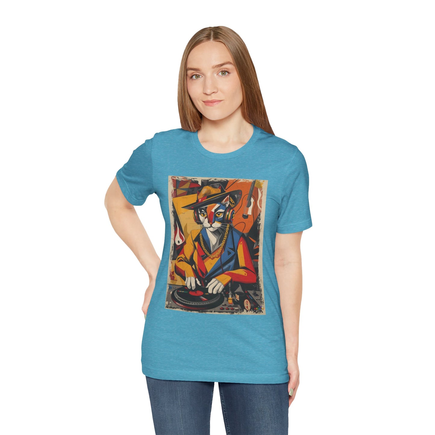 Cubist Cat DJ - Narciza Unisex Tee