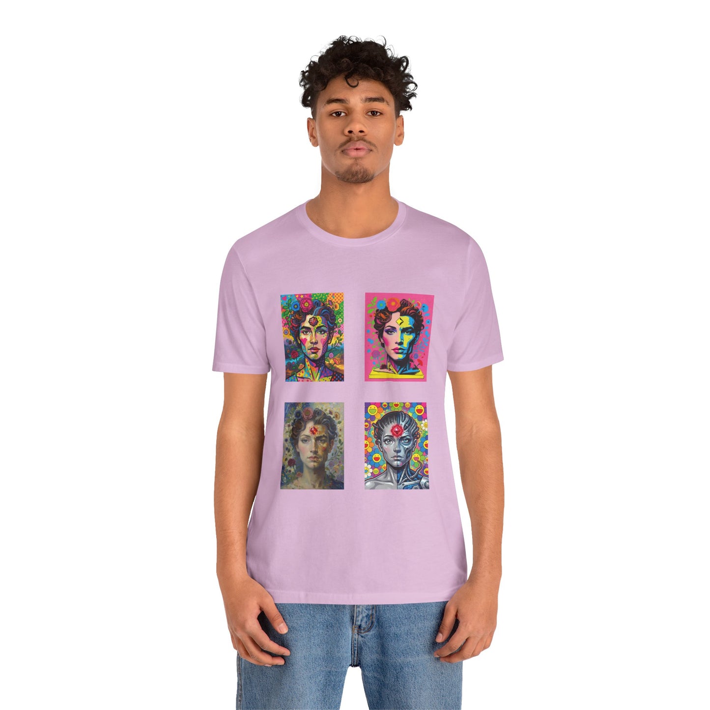 Fluid Art Faces - Unisex NARCIZA Tee